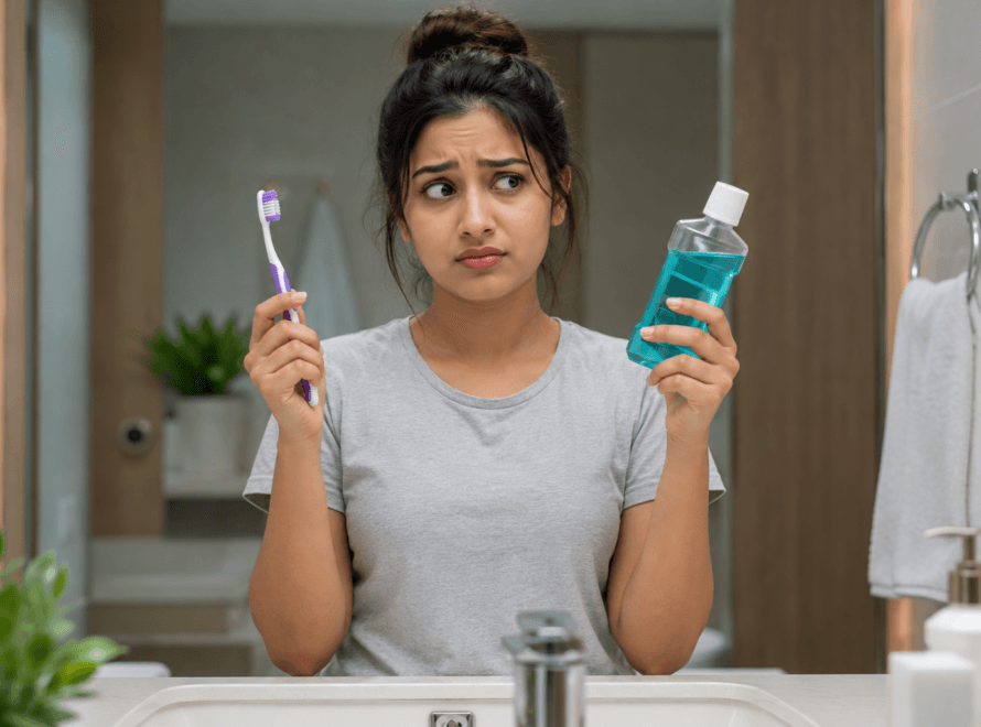 Mouthwash Instead of Brushing? Here's the Real Answer