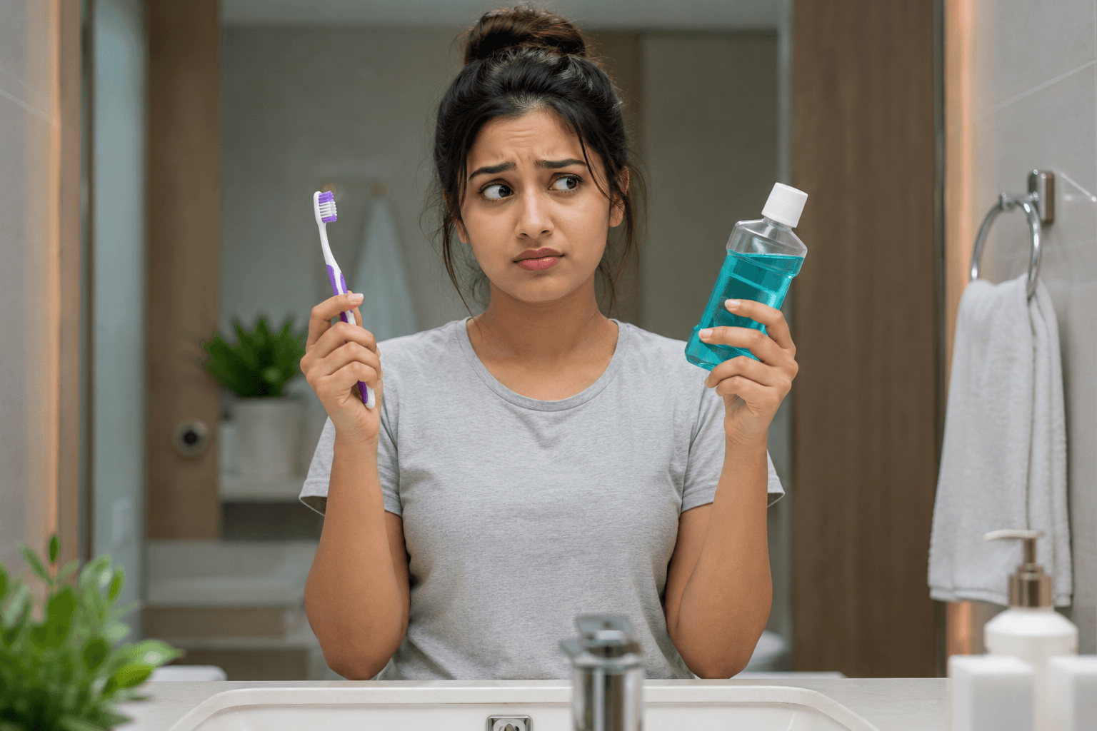 Mouthwash Instead of Brushing? Here's the Real Answer