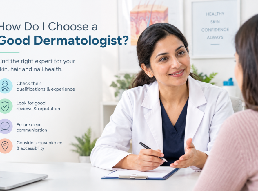 Woman consulting a dermatologist to learn how to choose a good dermatologist